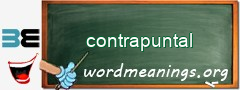 WordMeaning blackboard for contrapuntal